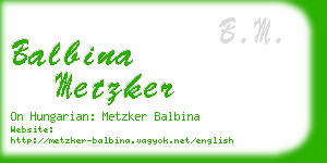 balbina metzker business card